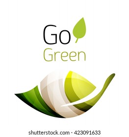 Go green. Leaf nature concept. Vector icon