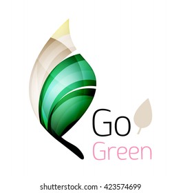 Go green. Leaf nature concept. Vector icon