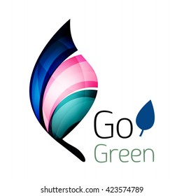 Go green. Leaf nature concept. Vector icon