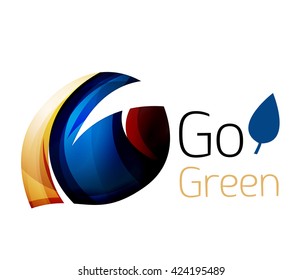 Go green. Leaf nature concept. Vector icon