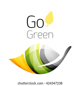 Go green. Leaf nature concept. Vector icon