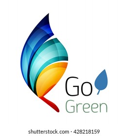 Go green. Leaf nature concept. Vector icon