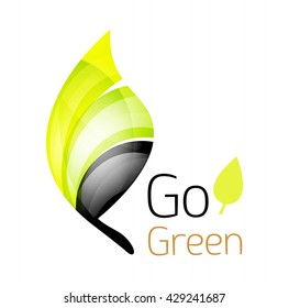 Go green. Leaf nature concept. Vector icon