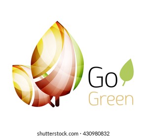 Go green. Leaf nature concept. Vector icon