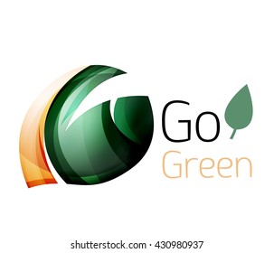 Go green. Leaf nature concept. Vector icon