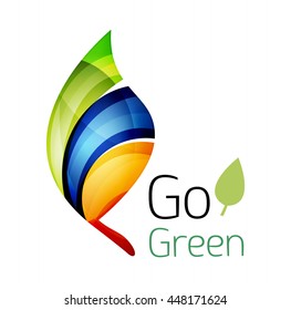 Go green. Leaf nature concept. Vector icon