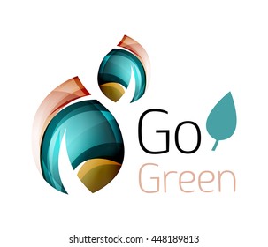 Go green. Leaf nature concept. Vector icon