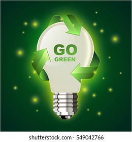 Go green lightbulb