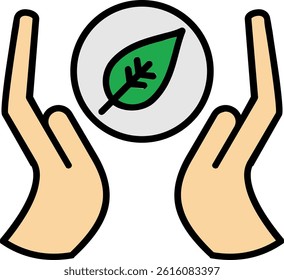 Go Green Line Vector Icon Design