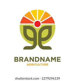 Go Green logo design, protect global environment