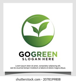 Go green logo design template