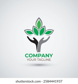 Go green logo design template