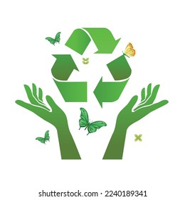 Go Green Logo Design Vector. Go Green Illustration Logo