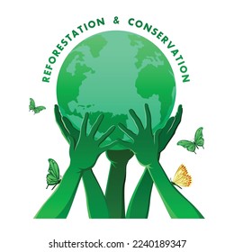 Go Green Logo Design Vector. Go Green Illustration Logo