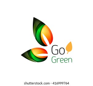 Logotipo verde. El concepto de naturaleza verde. Ilustración del vector