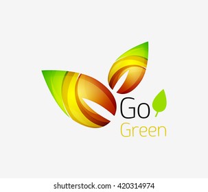 Logotipo verde. El concepto de naturaleza verde. Ilustración del vector