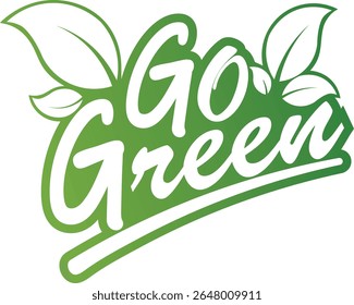 Go Green Logo. Save the Earth. Suitable for Go Green Campaign Needs. EPS 10 Vector Illustration.