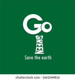 go green logo. save the environment by planting trees. This design can be modified or edited according to your wishes