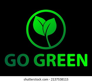 go green logo simple art