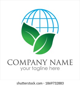 go green logo symbol vector illustration design template