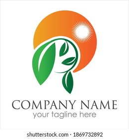 go green logo symbol vector illustration design template
