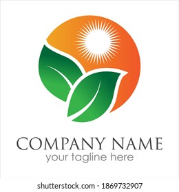 go green logo symbol vector illustration design template