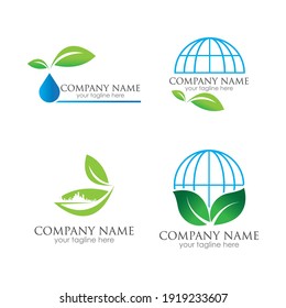 go green logo symbol vector illustration design template