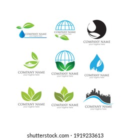 go green logo symbol vector illustration design template