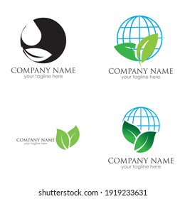 go green logo symbol vector illustration design template