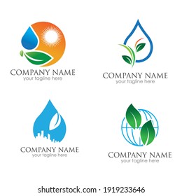 go green logo symbol vector illustration design template
