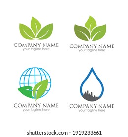 go green logo symbol vector illustration design template