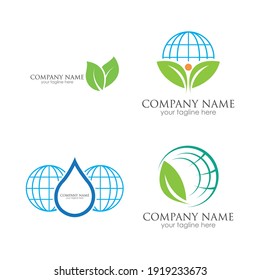 go green logo symbol vector illustration design template