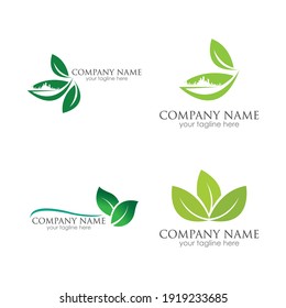 go green logo symbol vector illustration design template