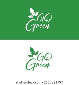 Go Green Logo. Vector Eco Logo. Go Green Eco Logos.