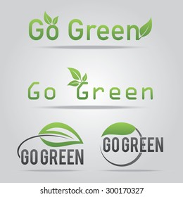 Go green logo vector illustration.