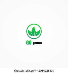 grünes Logo, einfaches und elegantes Design