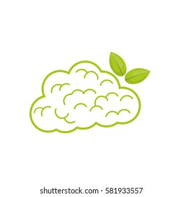 Go green mind icon vector illustration graphic design