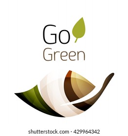 Go green nature concept. Vector logo leaf