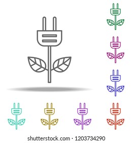 go green outline icon. Elements of Ecology in multi color style icons. Simple icon for websites, web design, mobile app, info graphics