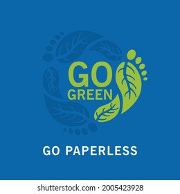 Go Green - Go Paperless Poster Design