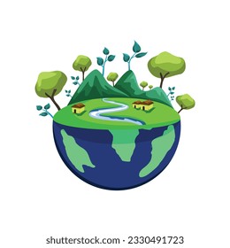 Go green Go paperless vector art illustration
