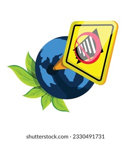 Go green Go paperless vector art illustration