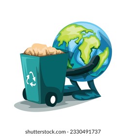 Go green Go paperless vector art illustration