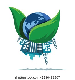 Ilustración de arte vectorial sin papel de Go verde
