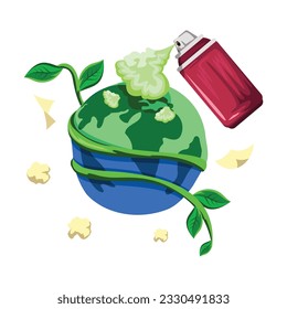 Go green Go paperless vector art illustration