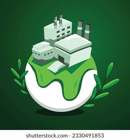 Go green Go paperless vector art illustration