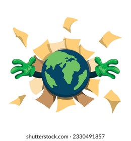 Ilustración de arte vectorial sin papel de Go verde