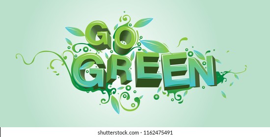 go green poster and banner