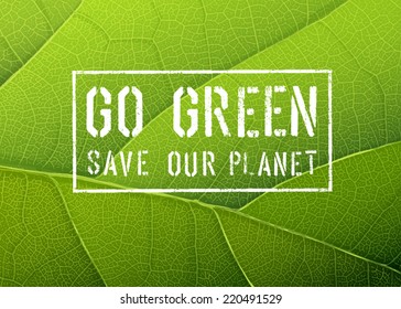 Go Green Poster, Vector