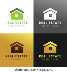 Go Green Real Estate Vector Illustration Logo Graphic
